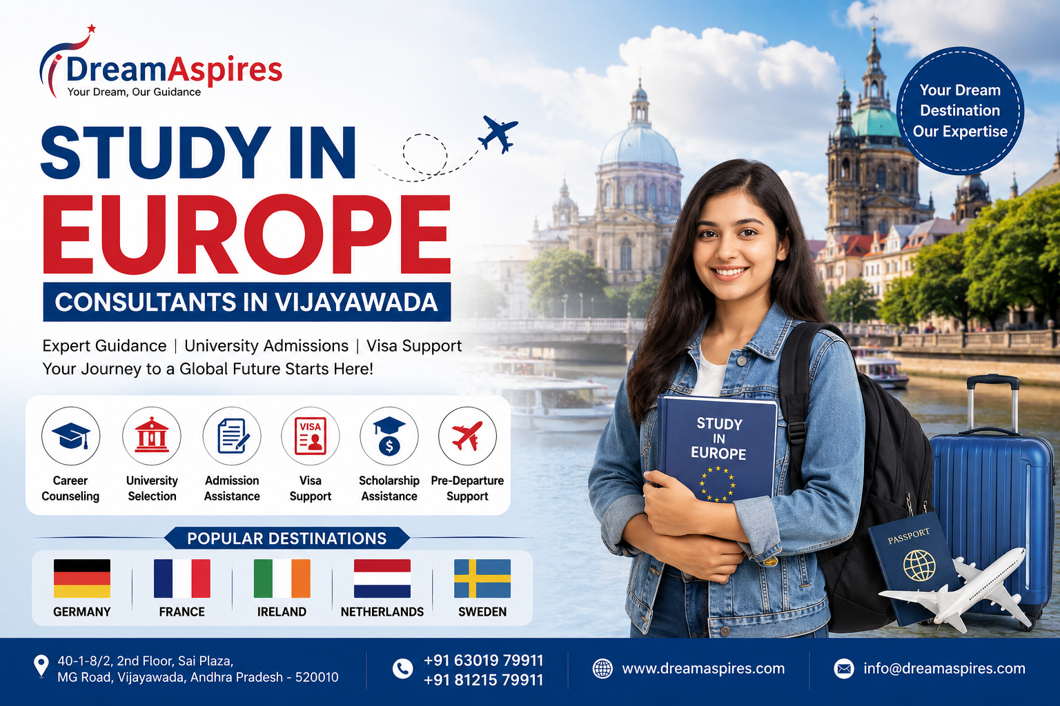 Study in Europe Consultants in Vijayawada – Your Gateway to International Education
